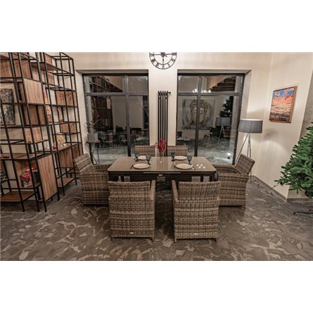 LUDWIG + FIONA обеденный комплект серого цвета