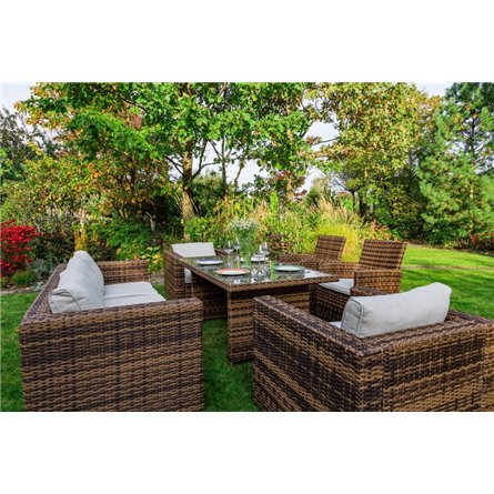 KARL PLUS обеденный комплект коричневого цвета