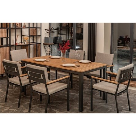 Обеденный комплект OSCAR со столешницей из тика