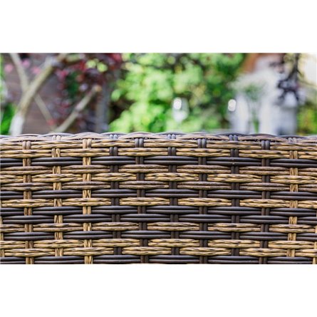 Обеденный комплект FIONA из искусственного ротанга в коричневом цвете