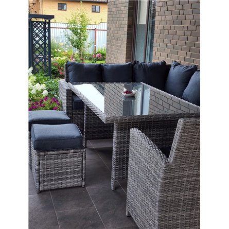 ZORRO PLUS серый комплект мебели из искусственного ротанга
