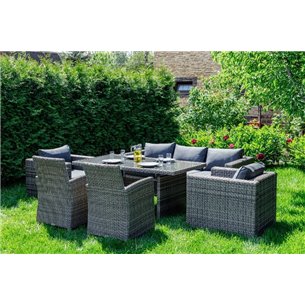 KARL PLUS обеденный комплект серого цвета