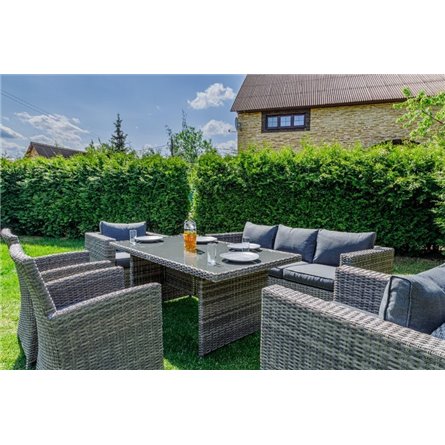 KARL PLUS обеденный комплект серого цвета