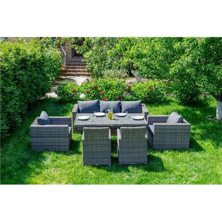 KARL PLUS обеденный комплект серого цвета