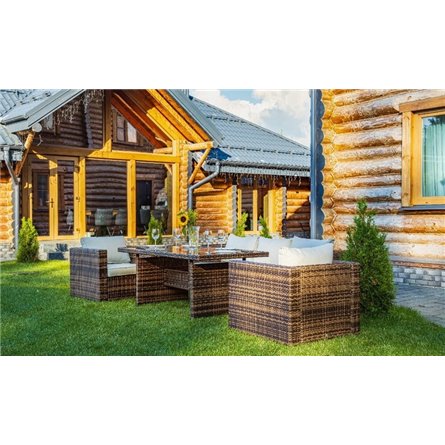 Комплект мебели KARL с обеденным столом (коричневый)