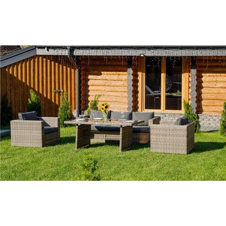 Комплект мебели KARL с обеденным столом (серый)