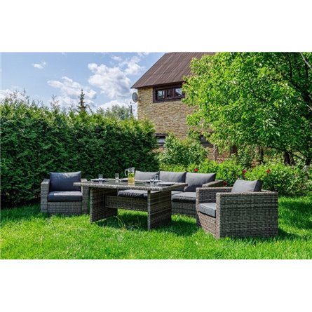 Комплект мебели KARL с обеденным столом (серый)