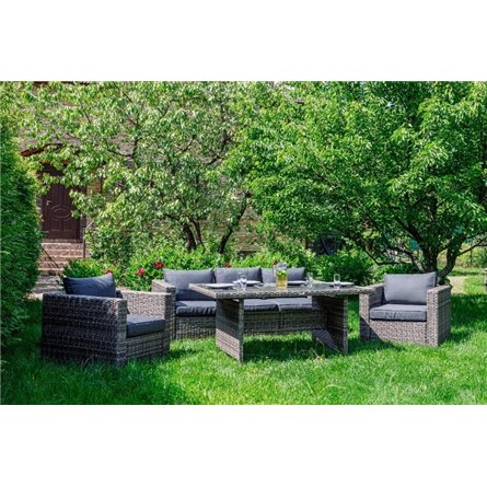 Комплект мебели KARL с обеденным столом (серый)