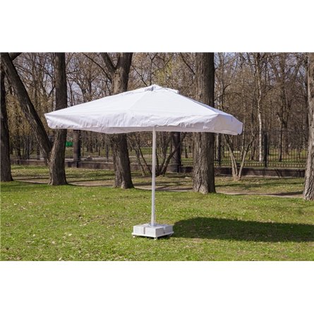 Зонт MISTRAL 300 квадратный с воланом (база в комплекте) белый