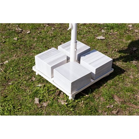 Зонт MISTRAL 300 квадратный с воланом (база в комплекте) бежевый