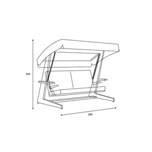 Премиальные 4-местные качели Luna Deluxe