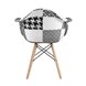 Eames в стиле пэчворк черно-белое, ножки массив бука Eames в стиле пэчворк черно-белое, ножки массив бука