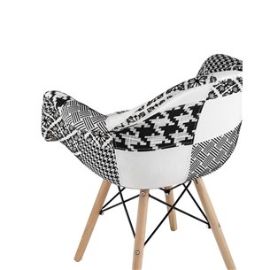 Eames в стиле пэчворк черно-белое, ножки массив бука