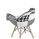 Eames в стиле пэчворк черно-белое, ножки массив бука Eames в стиле пэчворк черно-белое, ножки массив бука