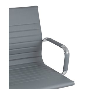 TopChairs Visit серое, обивка из экокожи, металический каркас