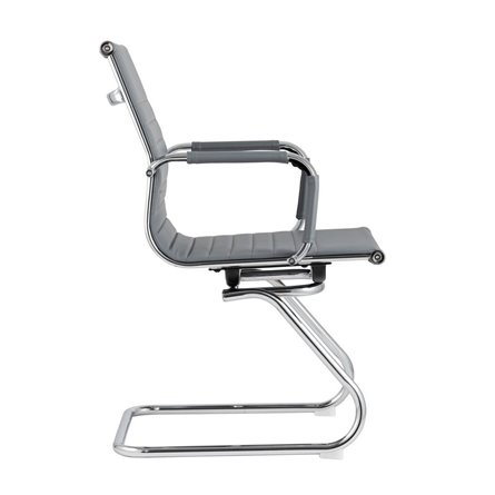 TopChairs Visit серое, обивка из экокожи, металический каркас