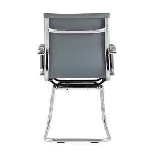 TopChairs Visit серое, обивка из экокожи, металический каркас