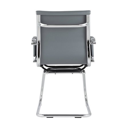 TopChairs Visit серое, обивка из экокожи, металический каркас