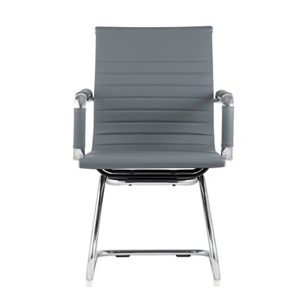 TopChairs Visit серое, обивка из экокожи, металический каркас