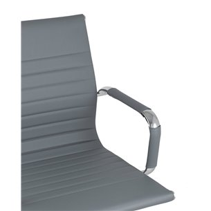 TopChairs City S офисное серое, обивка экокожа, механизм качания и регулировки по высоте