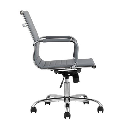 TopChairs City S офисное серое, обивка экокожа, механизм качания и регулировки по высоте