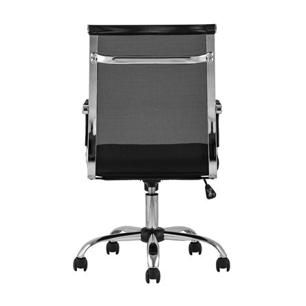 TopChairs Clerk офисное черное в обивке из экокожи, механизм качания Top Gun