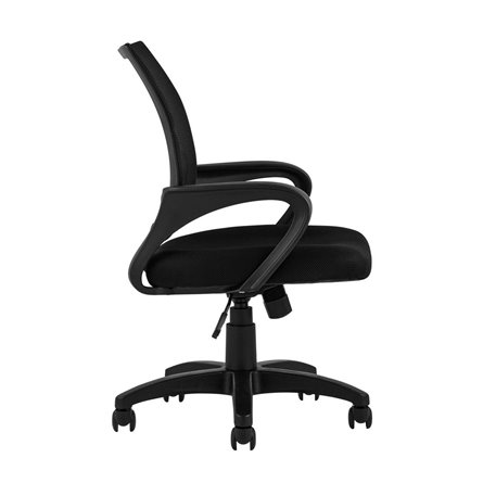 TopChairs Simple офисное черное в обивке из текстиля с сеткой, механизм качания Top Gun