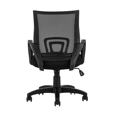 TopChairs Simple офисное черное в обивке из текстиля с сеткой, механизм качания Top Gun