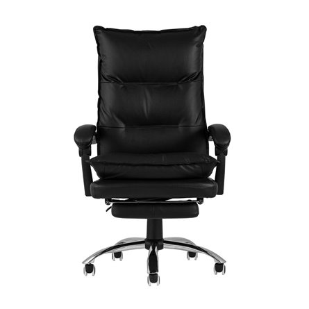 TopChairs Alpha офисное черное, обивка из качественной экокожи, механизм качания "Мультиблок"