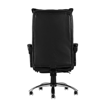 TopChairs Alpha офисное черное, обивка из качественной экокожи, механизм качания "Мультиблок"