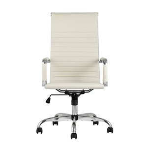 TopChairs City офисное бежевое обивка экокожа, механизм качания Top Gun