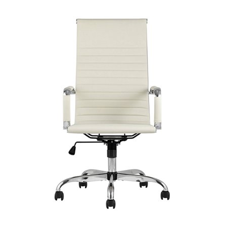 TopChairs City офисное бежевое обивка экокожа, механизм качания Top Gun