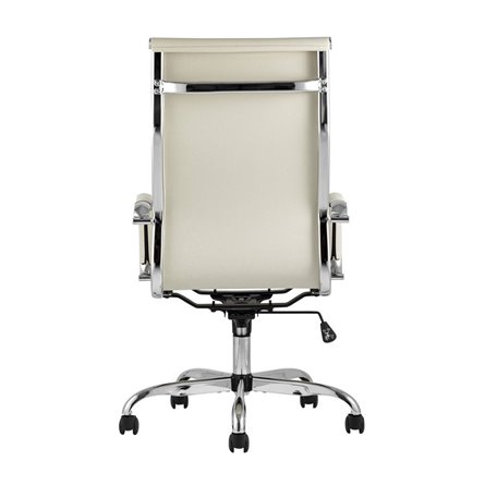 TopChairs City офисное бежевое обивка экокожа, механизм качания Top Gun