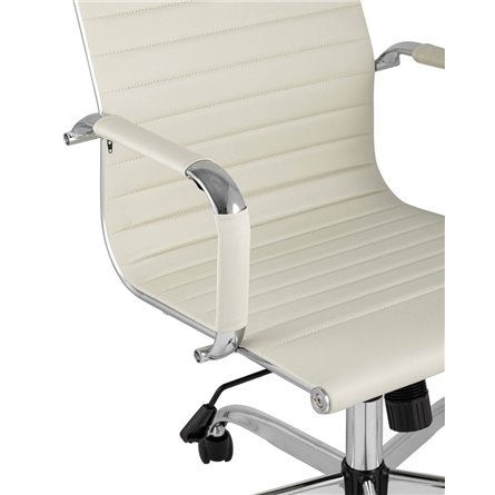 TopChairs City офисное бежевое обивка экокожа, механизм качания Top Gun