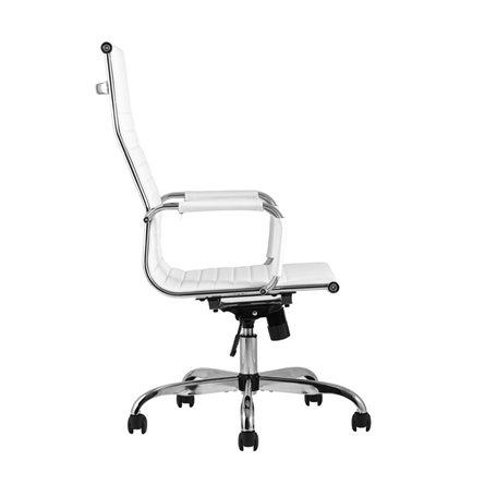 TopChairs City офисное белое обивка экокожа, механизм качания Top Gun