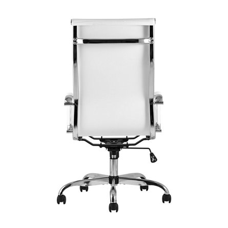TopChairs City офисное белое обивка экокожа, механизм качания Top Gun