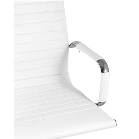 TopChairs City офисное белое обивка экокожа, механизм качания Top Gun