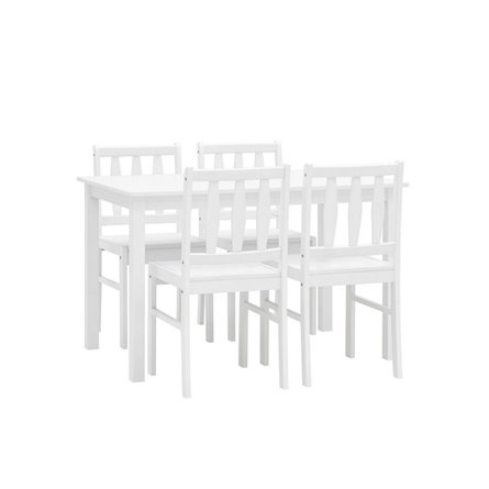 INGRID из стола и четырех стульев деревянные, ножки стола и каркас стульев из массива гевеи цвет