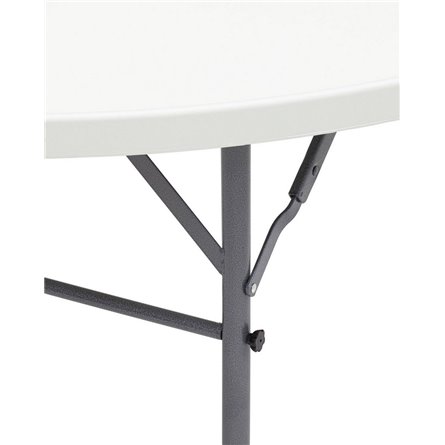 складной круглый 150 см диаметр, белая столешница