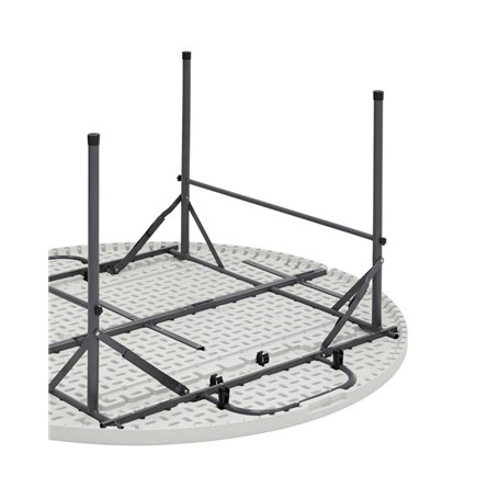 складной круглый 150 см диаметр, белая столешница