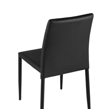 ABNER со спинкой экокожа черный