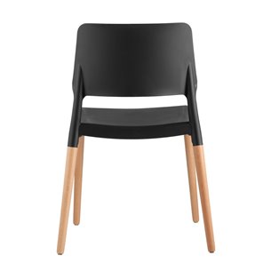 BISTRO черный, массив бука, матовый пластик