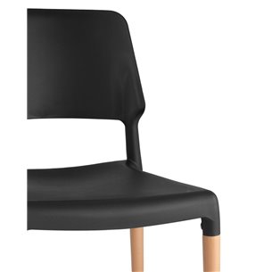 BISTRO черный, массив бука, матовый пластик