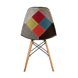 Eames DSW в тканевой обивке в стиле пэчворк, сиденье платиковое, ножки деревянные Eames DSW в тканевой обивке в стиле пэчворк, сиденье платиковое, ножки деревянные