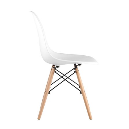 Eames DSW белый пластиковый, ножки массив бука