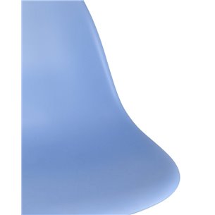 Eames DSW голубой, литой полипропилен, стальной каркас, массив бука