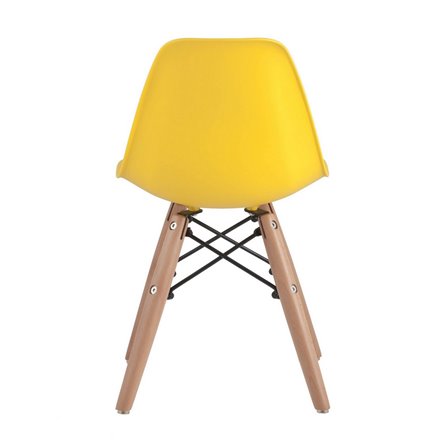 DSW желтый, литой полипропилен, стальной каркас, массив бука