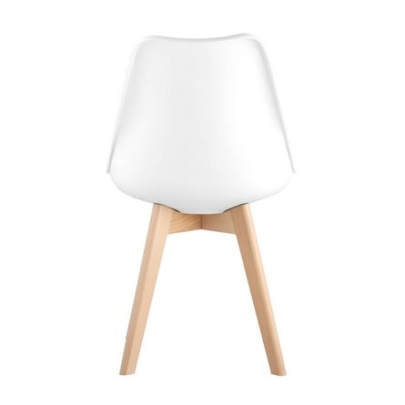 FRANKFURT белый, сиденье экокожа, белый пластик, массив бука