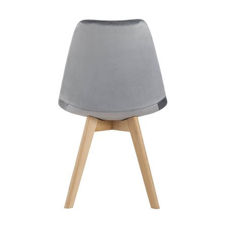 обеденный FRANKFURT обивка велюр ножки массив бука цвет серый