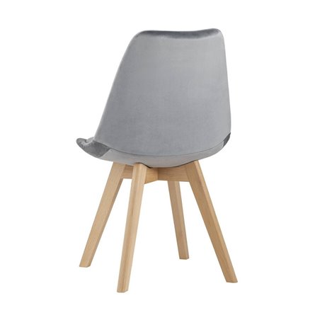 обеденный FRANKFURT обивка велюр ножки массив бука цвет серый